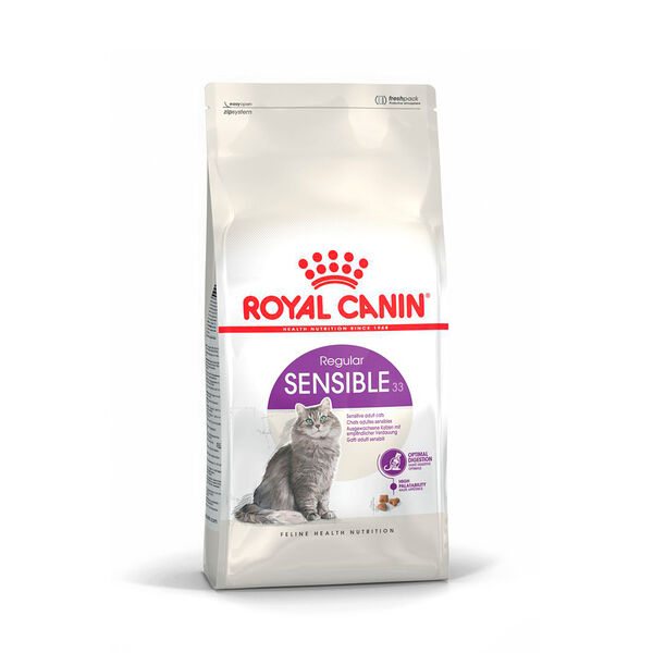 Корм для взрослых кошек с чувствительной пищеварительной системой Royal Canin Sensible 33 сухой сбалансированный, 2 кг