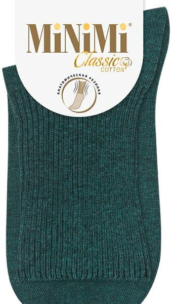 Носки женские MiNiMi Cotone 1203 меланж Verde Foresta темно-зеленый Размер 35-38