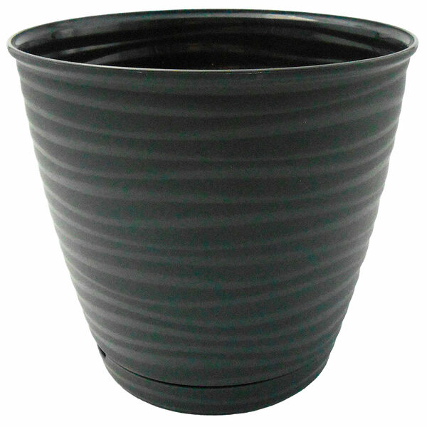 Горшок для цветов Idiland saffron 5,4л с поддоном черный