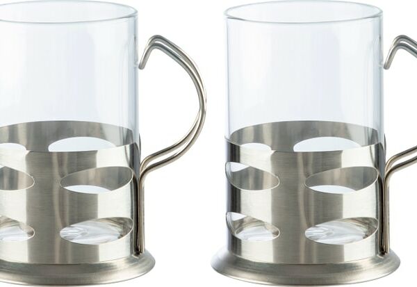 Набор стаканов Mallony Boccale в подстаканниках 200мл*2шт