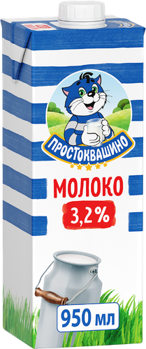 

Молоко Простоквашино ультрапастеризованное 3.2% 950 мл