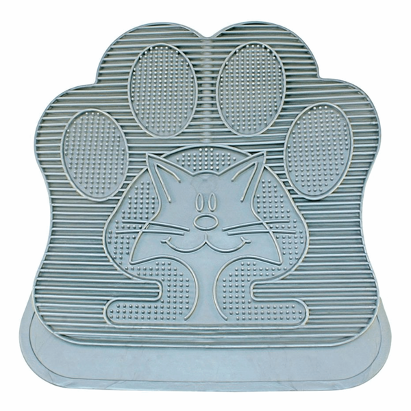 Коврик для кошачьего туалета Duvo+ Лапка 39 x 34 см серый