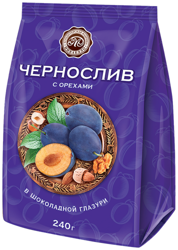 

Конфеты Микаелло чернослив с орехами в шоколадной глазури 240 г