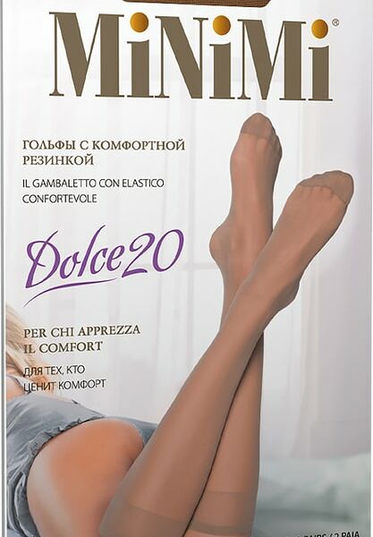 Гольфы MiNiMi Dolce 20 Daino Бежевые 2 пары