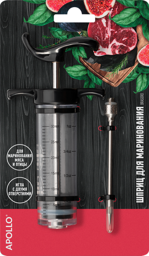 

Шприц для маринования Apollo Brasero, пластик, нержавеющая сталь, Арт. BRS-024