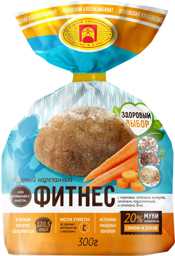 

Хлеб ХК ПСКОВСКИЙ Фитнес, в нарезке, 300г