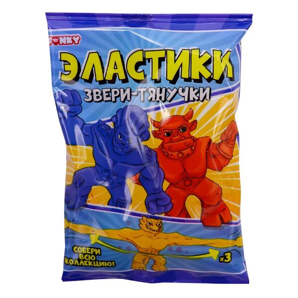 Игрушка Фигурка-тянучка Funky Toys Эластики разноцветная FT876649, в ассортименте, 1 шт