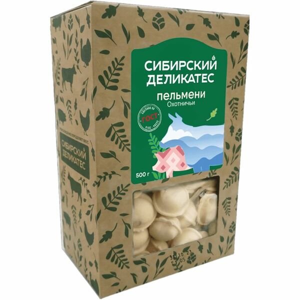 Пельмени Сибирский Деликатес Охотничьи категории В, 500г