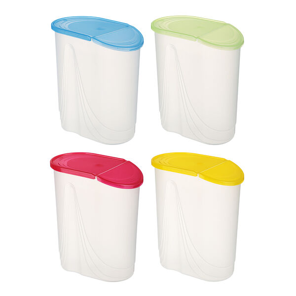 Емкость для сыпучих продуктов wave 2,0л, пластик, 4 цвета
