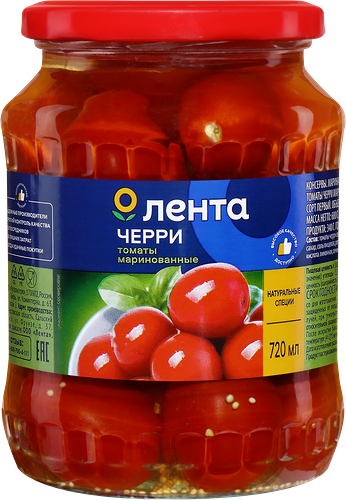 Томаты маринованные ЛЕНТА черри