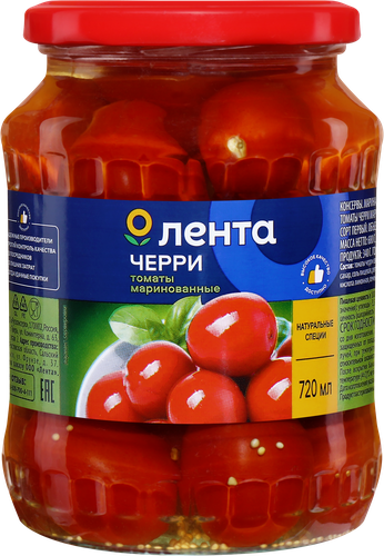 

Томаты маринованные Лента черри 720 мл