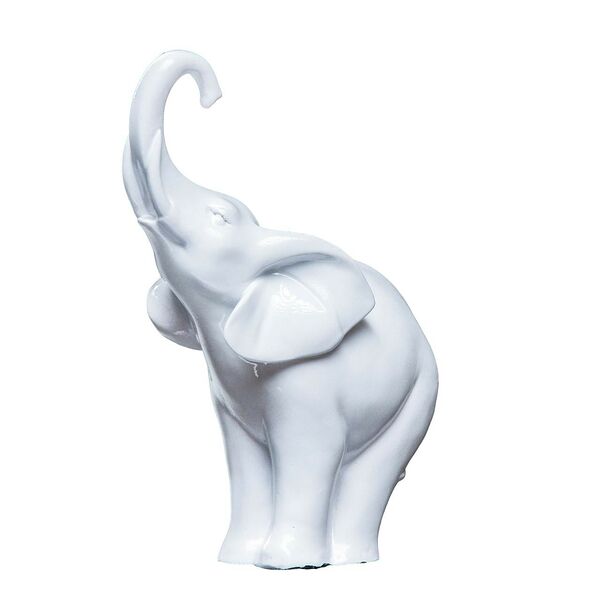 Фигурка декоративная Слон, 15х8х18 см, белый