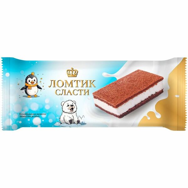 Пирожное Ломтик сласти бисквитное с кремом