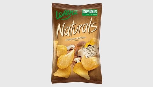 Чипсы картофельные Lorenz Naturals с белыми грибами