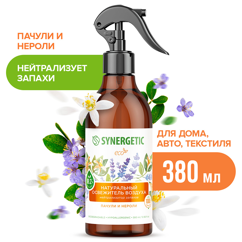 

Освежитель воздуха Synergetic пачули и нероли 380 мл