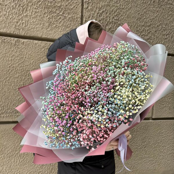 Букет радужная гипсофила