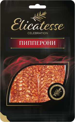 Колбаса сырокопченая Elicatesse Пипперони нарезка 100 г
