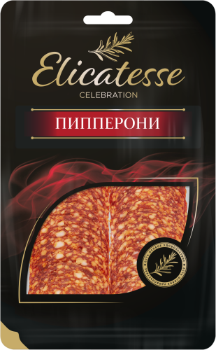 

Колбаса сырокопченая Elicatesse Пипперони нарезка 100 г
