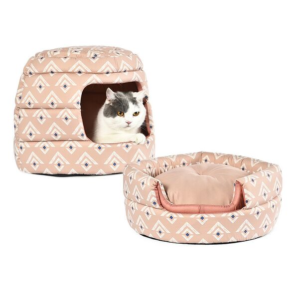 Домик для животных FOXIE Bohemia 43х35см круглый персиковый