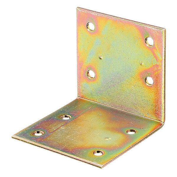 Уголок перфорированный, 60х60х60х2 мм, оцинкованный, желтый