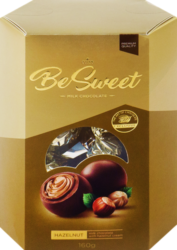 

Конфеты BESWEET из молочного шоколада с ореховой начинкой, 80г