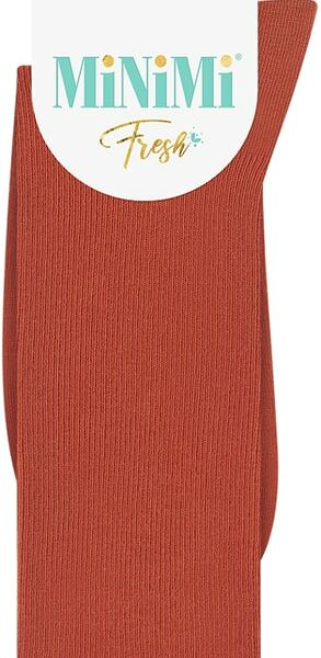 Носки женские MiNiMi Fresh 4103 высокая резинка Terracotta терракотовый Размер 35-38