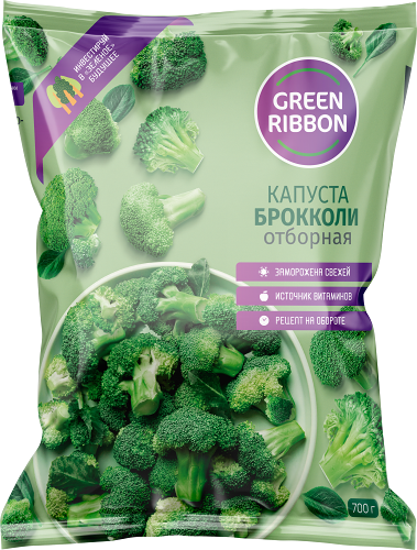 Брокколи Green Ribbon соцветиями быстрозамороженная 700 г
