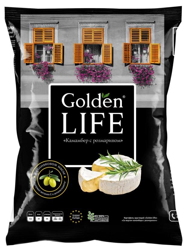 

Чипсы Golden Life со вкусом Камамбера с розмарином 90 г