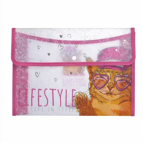 Папка на молнии Bruno Visconti А4 Коты