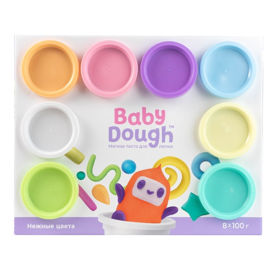 

Тесто для лепки 1+, BabyDough, 8 цветов