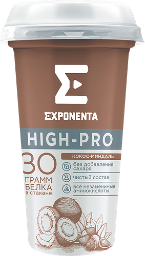 Напиток Exponenta High-pro кисломолочный Кокос-миндаль