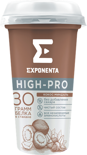 

Напиток Exponenta High-pro кисломолочный Кокос-миндаль 250 мл