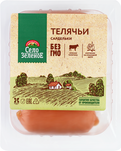 

Сардельки Село Зелёное Телячьи категория Б 300 г