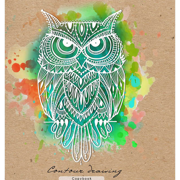 Тетрадь Prof-Press Животные и цветные кляксы в клетку А5 96 л в ассортименте