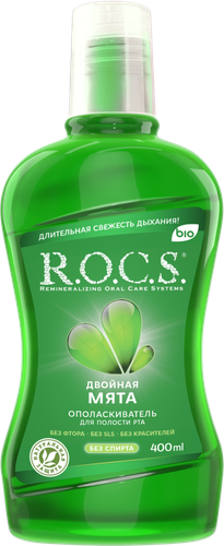 

Ополаскиватель для полости рта R.O.C.S. Двойная мята 400 мл