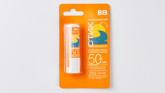Стик солнцезащитный ВкусВилл для лица и губ с маслом кокоса SPF 50+