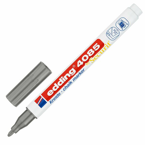 Маркер меловой edding 4085/054. 1-2 мм. Серебряный