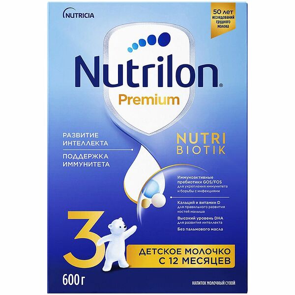 Молочко детское Nutrilon Premium NutriBiotik 3 с 12 месяцев 600 г
