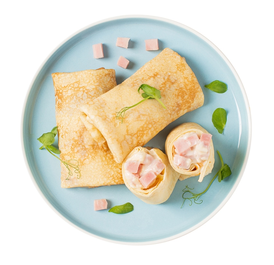 

Рулетики из омлета с ветчиной и сыром Уже Готово, 180 г, Россия