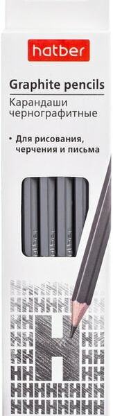 Набор карандашей Hatber Perfect чернографитные H 12шт