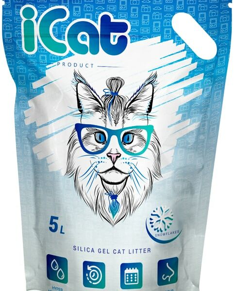 Наполнитель iCat Snow Flakes силикагелевый 5л