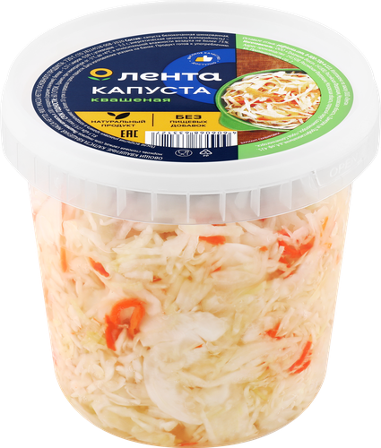 

Капуста квашеная Лента, 900 г