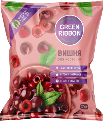 Вишня Green Ribbon без косточки замороженная 300 г