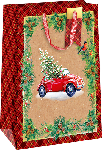 

Пакет подарочный Арт и Дизайн новый год 18х22.3х10 см крафтовый в ассортименте