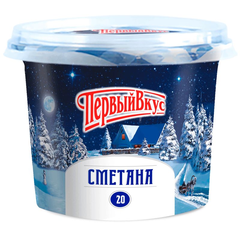 

Сметана Первый вкус 20% 200 г