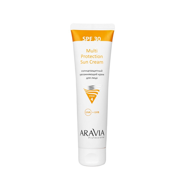 Солнцезащитный увлажняющий крем для лица Aravia Professional Multi Protection Sun Cream SPF 30 100 мл
