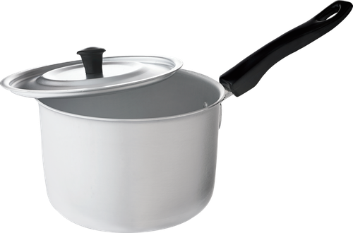 

Кастрюля с металлической крышкой 365 дней алюминиевая с пластмассовой ручкой 1.5 л