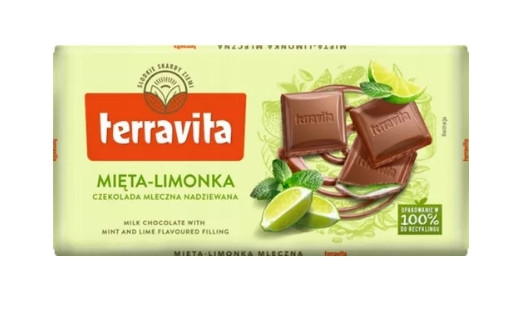 

Шоколад молочный Terravita Мята-лайм 100 г