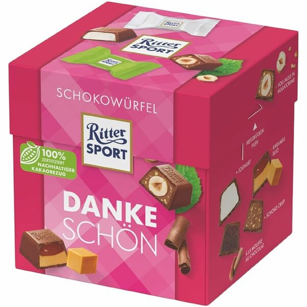 Шоколадные конфеты Ritter Sport Choco Cubes Dankeschon 176 г