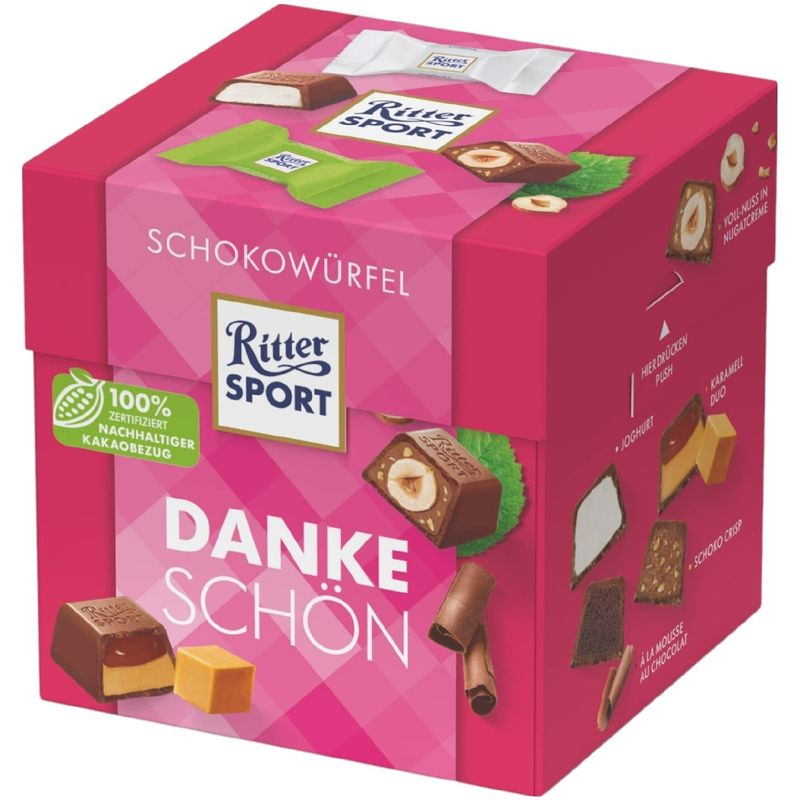 

Шоколадные конфеты Ritter Sport Choco Cubes Dankeschon 176 г